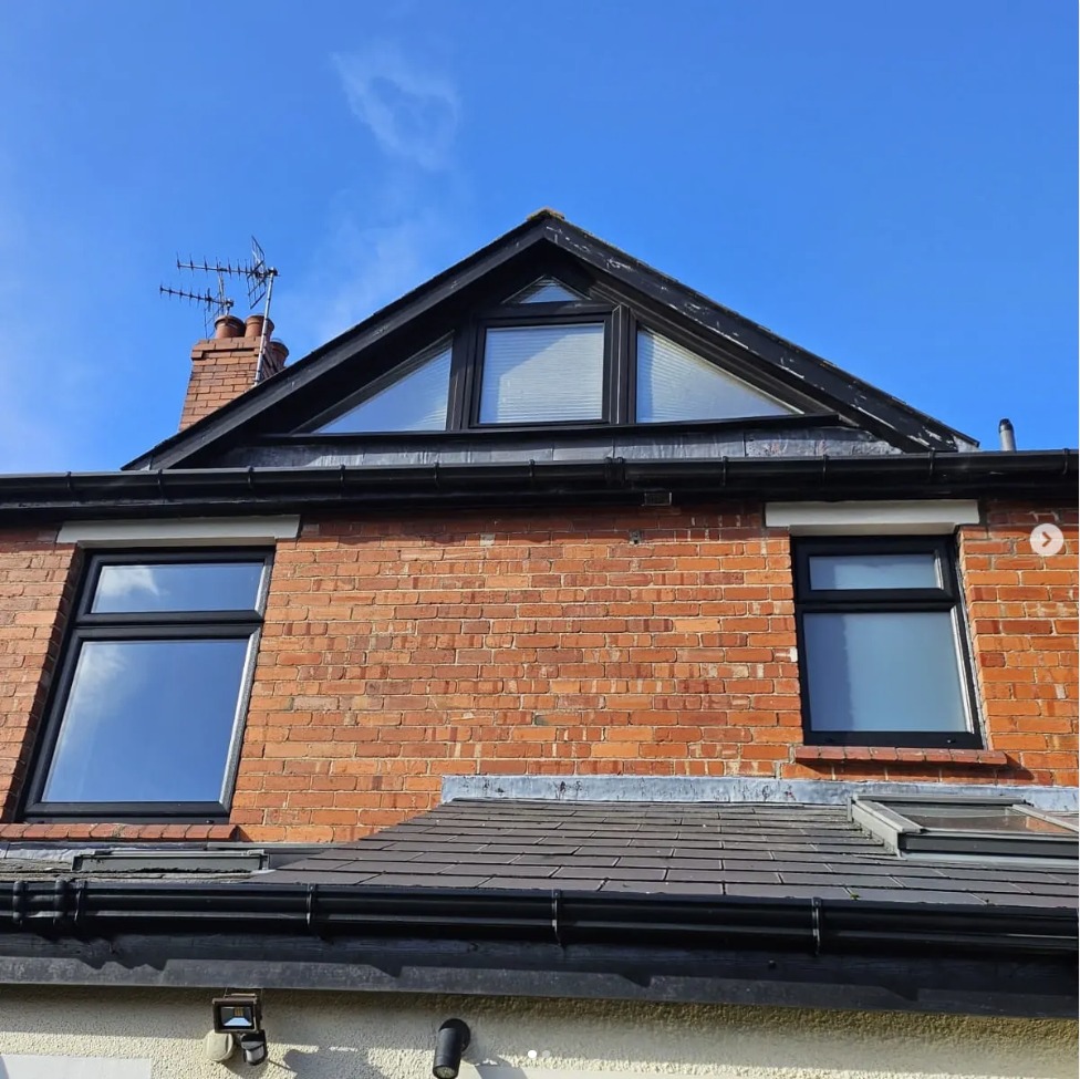 After — Black uPVC replacement windows
