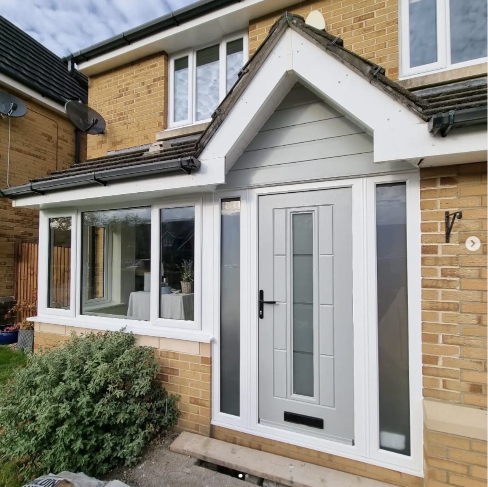 After — Agate grey composite door and porch